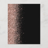 Menu de mariage paillettes or rose Budget (Dos)