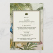Menu de mariage Palmier Paon (Devant)