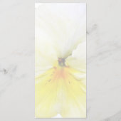 Menu de mariage Pansy jaune clair (Dos)