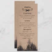 Menu de mariage papier kraft automne (Devant / Derrière)