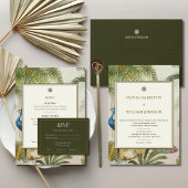 Menu de mariage Peacock Palm