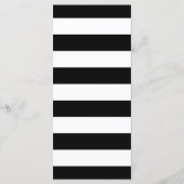 Menu de mariage personnalisé avec rayure et feuill (Dos)