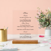 Menu de mariage personnalisé élégant (Mariage)