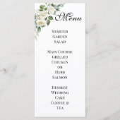 Menu de mariage personnalisé Fleur d'Ivoire (Devant)
