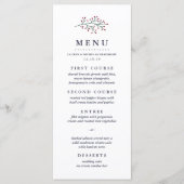 Menu de mariage personnalisé Holly et Pine (Devant)