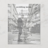 Menu de mariage photo minimaliste moderne (Devant)