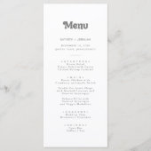 Menu de mariage photo simple formel (Devant)