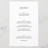 Menu de mariage photo simple moderne (Devant)