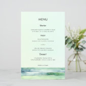 Menu de mariage Piscine de marée verte de plage cô (Debout devant)