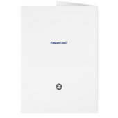 Menu de Mariage plié bleu marine minimaliste moder (Dos)