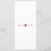 Menu de mariage Poinsettia Rouge Blanc Noël (Dos)