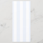 Menu de mariage printanier à rayures bleues et bla (Dos)