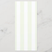 Menu de mariage printanier avec rayures vertes et (Dos)