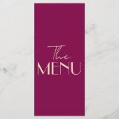 Menu de mariage rétro de luxe vin fin (Dos)