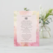 Menu de mariage romantique et fleuri (Debout devant)