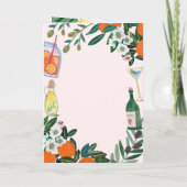 Menu de mariage rose citron italien méditerranéen (Dos)