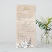Menu de mariage rose pastel (Debout devant)