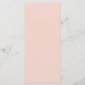 Menu de mariage rose poudré (Dos)
