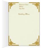 Menu de mariage Roses Blanches (Intérieur (Droit))