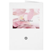 Menu de mariage Roses roses (Dos)