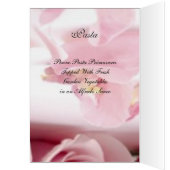 Menu de mariage Roses roses (Intérieur (Gauche))