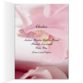 Menu de mariage Roses roses (Intérieur (Droit))
