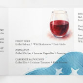 Menu de mariage Rouge Blanc et je dis oui (Intérieur au milieu)