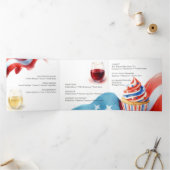Menu de mariage Rouge Blanc et je dis oui (Intérieur)