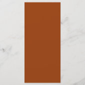 Menu de mariage Rust Terracotta pour le dîner (Dos)