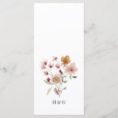 Menu de mariage rustique bohème (Dos)