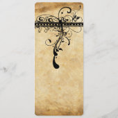 Menu de mariage rustique médiéval Renaissance (Dos)