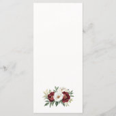 Menu de mariage Rustique Rose de Bourgogne (Dos)