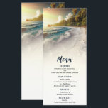 Menu de mariage rustique sur la côte au coucher du<br><div class="desc">Articles assortis dans ma boutique.</div>