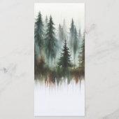 Menu de mariage sauvage rustique avec arbres à l'a (Dos)