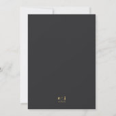 Menu de mariage Sculptural Waves Noir mat ID1312 (Dos)