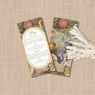 Menu de mariage Sea Life Coral Reef