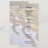 Menu de mariage serpent fractal (Devant / Derrière)