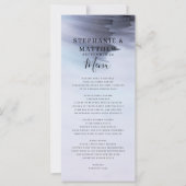 Menu de mariage simple à l'aquarelle noire moderne (Devant)