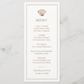 Menu de mariage simple classique sur la plage aux (Devant)