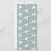 Menu de mariage Simple White Snowflakes (Dos)