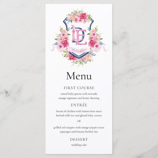 Menu de mariage Sterling 2 (Devant)