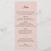 Menu de Mariage Succulent Blush (Devant)