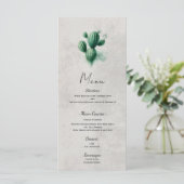 Menu de mariage sud-ouest Cactus Vert Aquarelle (Debout devant)