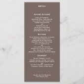 Menu de mariage sur écorce d'arbre moderne (Devant)
