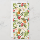 Menu de mariage sur le thème de l'ananas tropical  (Dos)