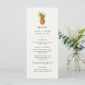 Menu de mariage sur le thème de l'ananas tropical  (Debout devant)