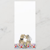 Menu de mariage sur le thème des dinosaures (Dos)