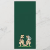 Menu de mariage sur le thème des dinosaures (Dos)