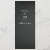 Menu de mariage tableau noir de Noël avec du houx (Dos)