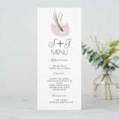 Menu de mariage terrarium de plante aérienne botan (Debout devant)